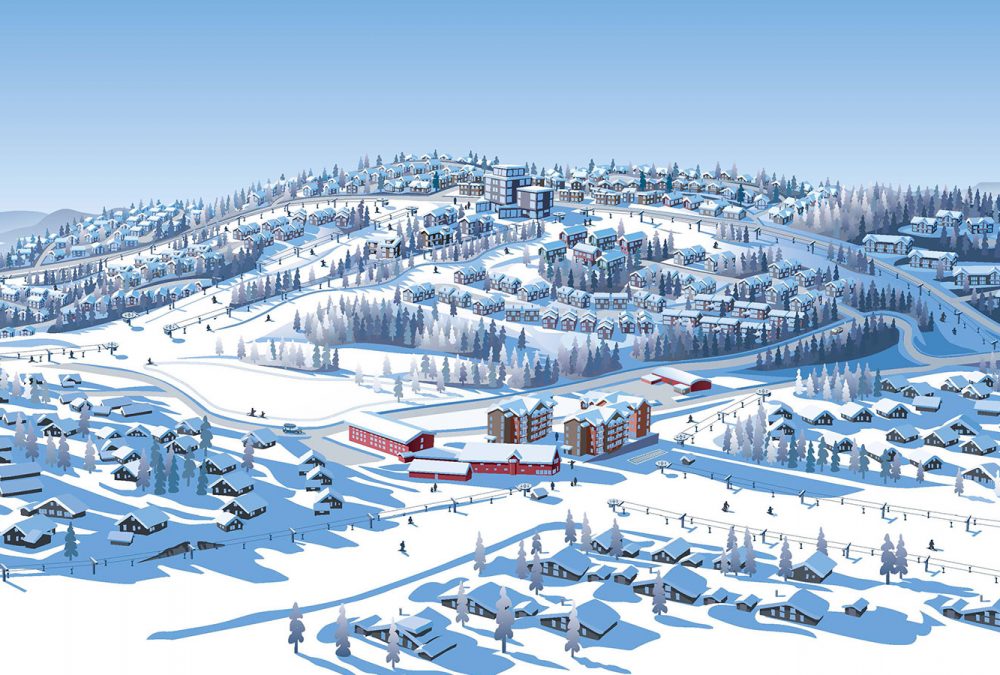 Fjällhus Nytt område växer fram I Branäs i samarbete med Anderstam Fjällhus