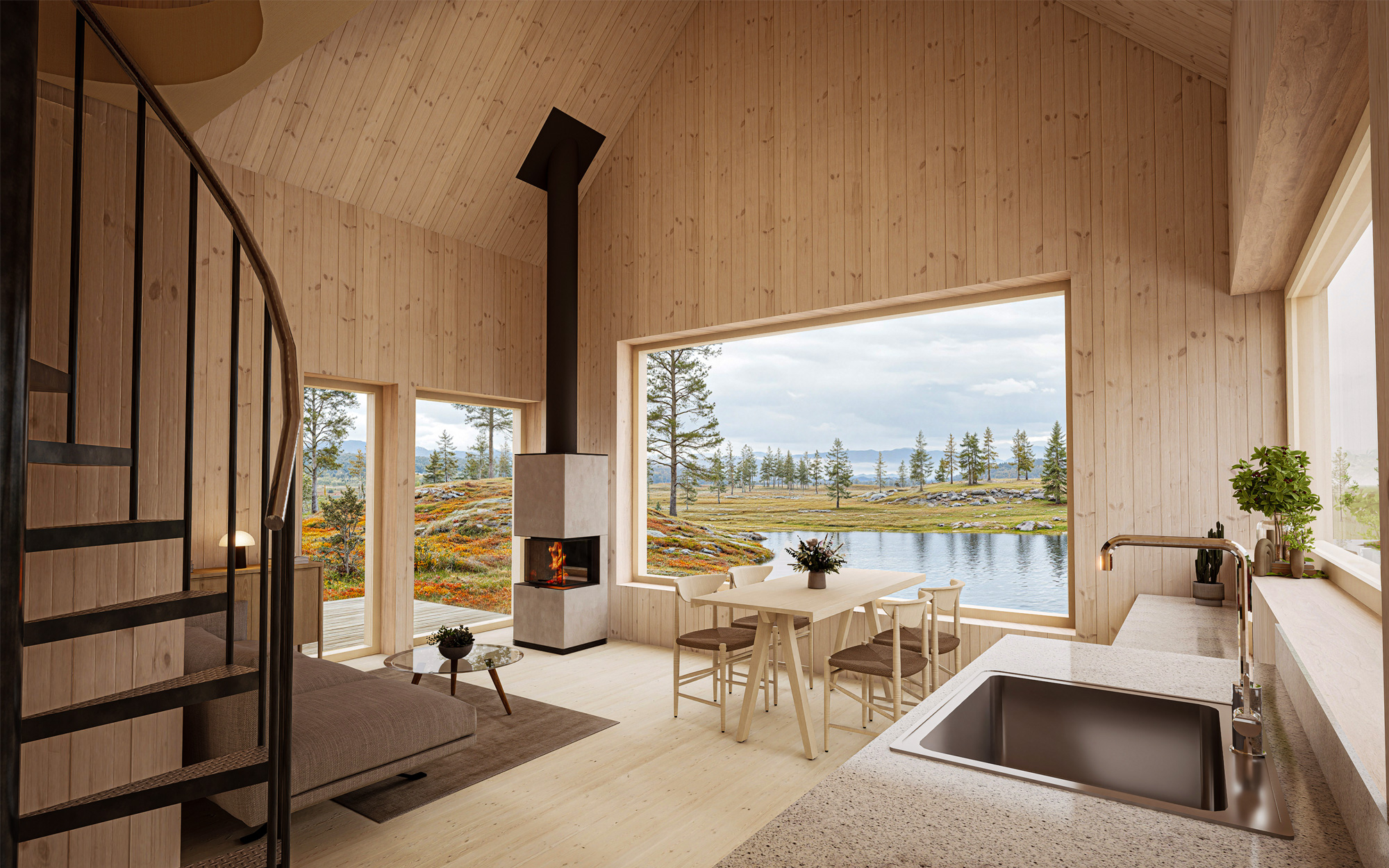 Köksvy Lillåsen Fjällhus bild